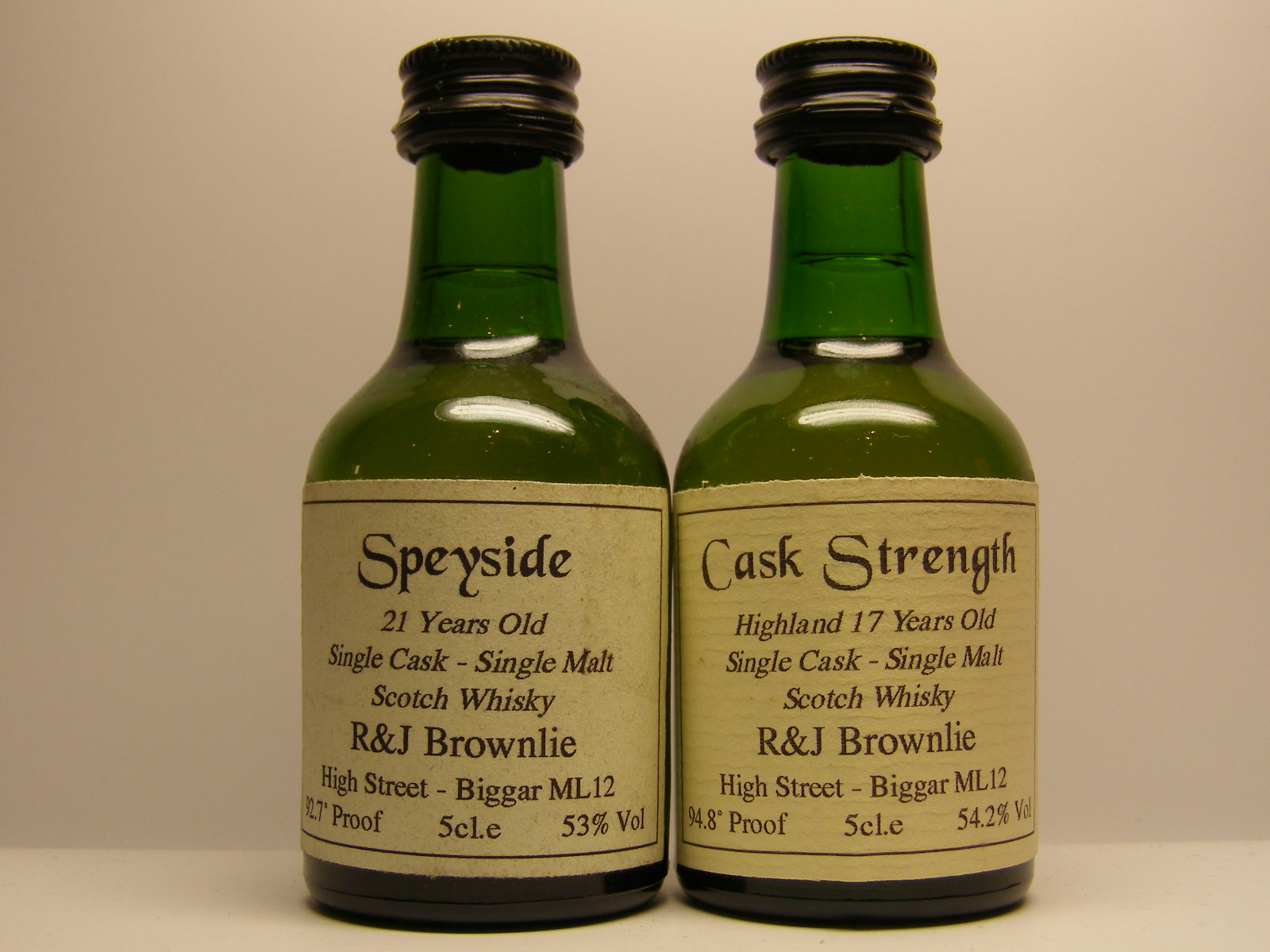 Speyside SMSW 21yo , Cask Strenght HSMSW 17yo