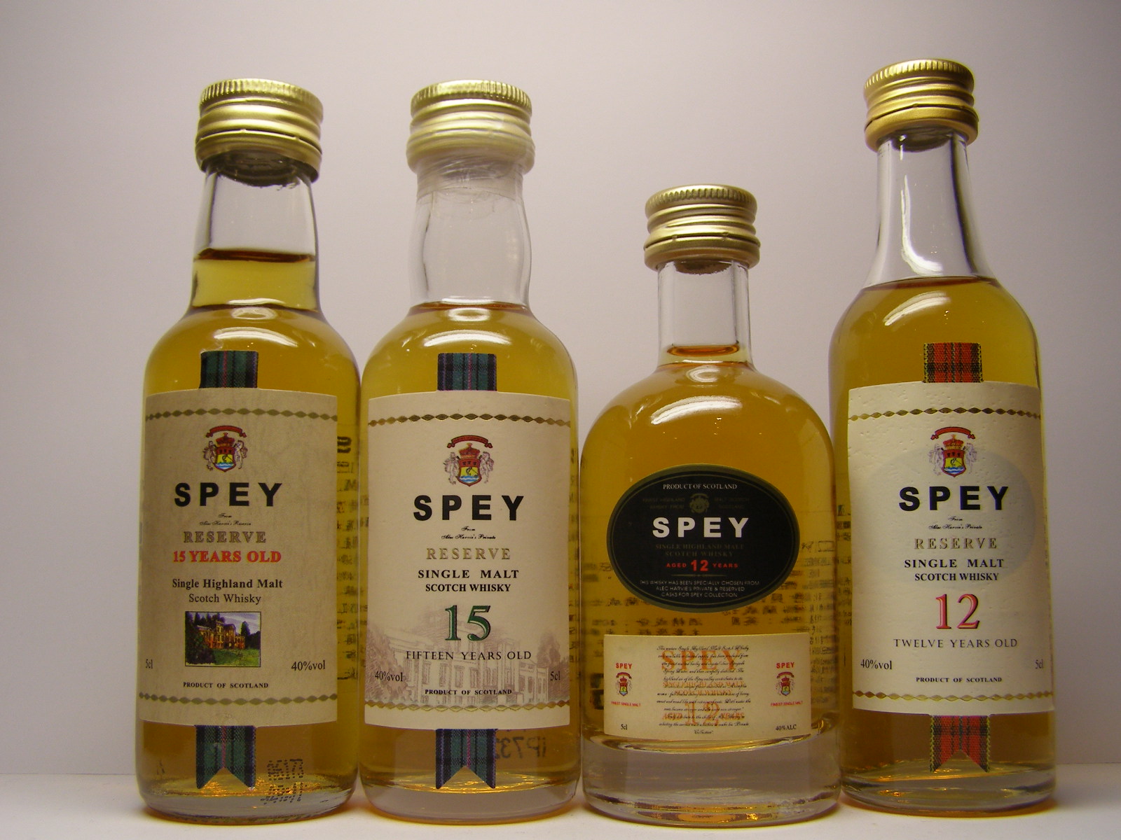 Spey SHMSW 15yo , SHMSW 15yo , SHMSW 12yo , SMSW 12yo