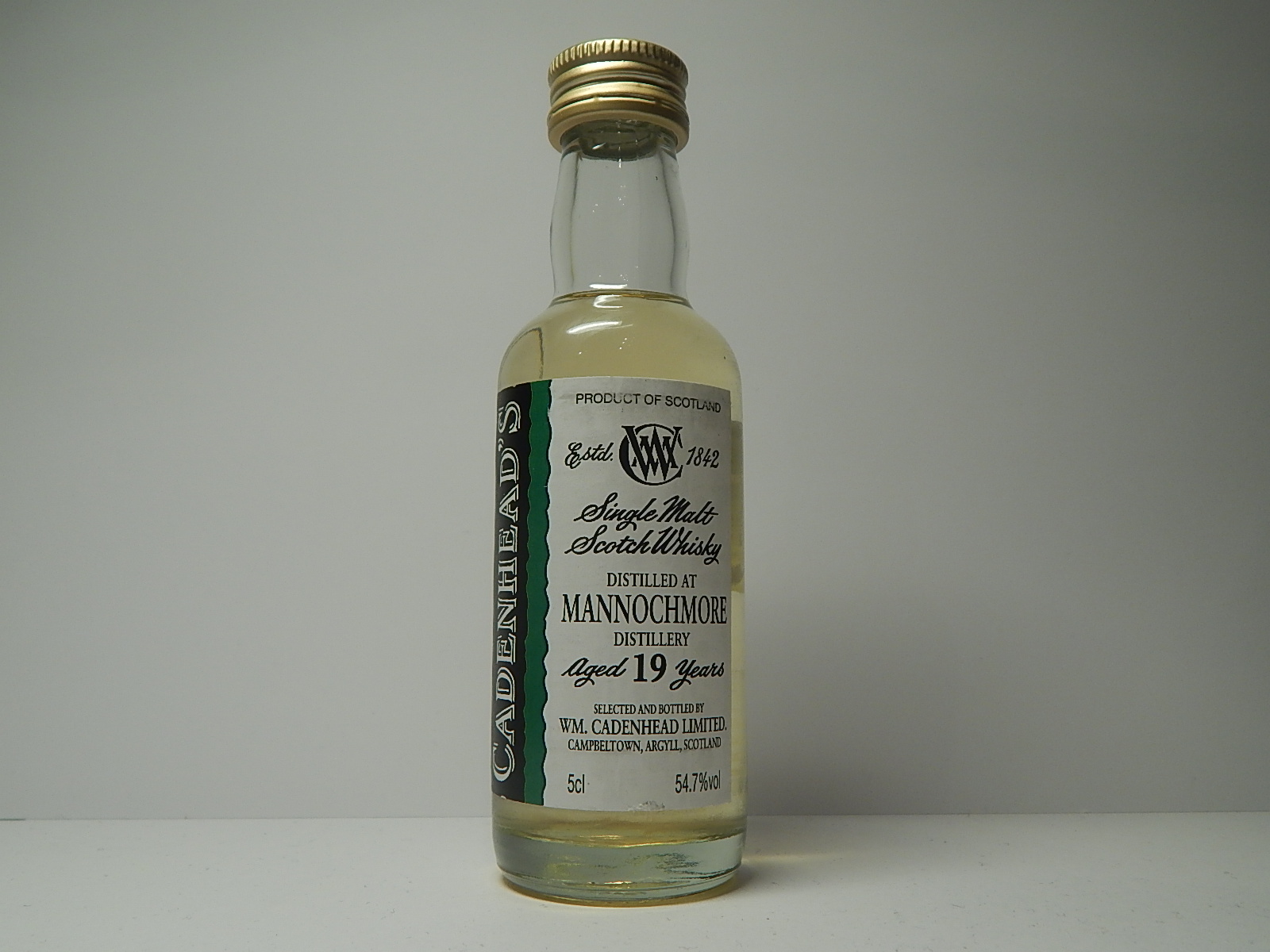 SMSW 19yo "Cadenhead´s" 5cl 54,7%vol