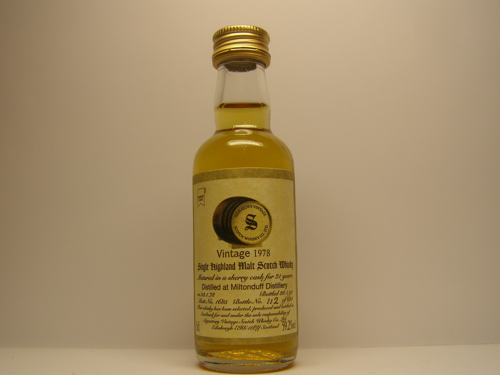 SHMSW 21yo 1978-1999 "Signatory" 5cl 59,2%vol