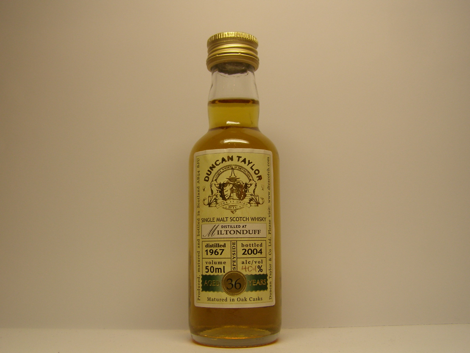 SSMSW 36yo 1967-2004 "Duncan Taylor" 50ml alc/vol 40,1%