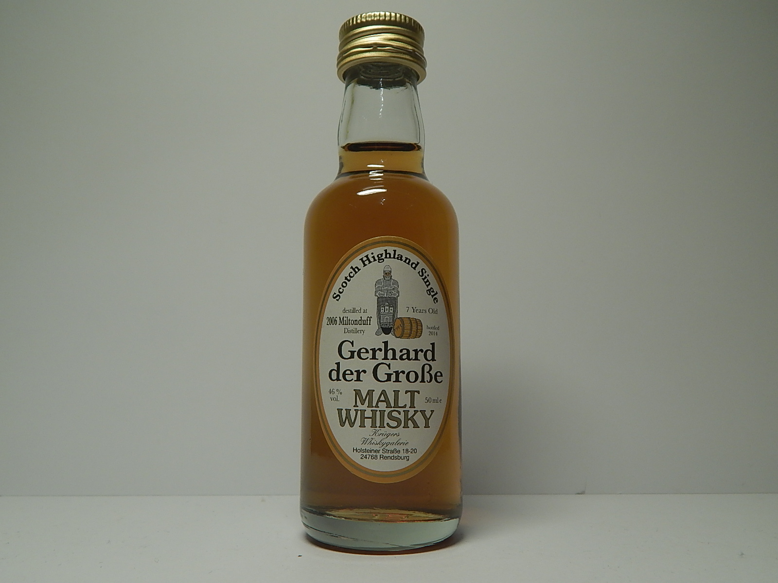 Gerhard der Grose SHSMW 7yo 2006-2014 "Krugers Whisky" 50mle 46%vol.