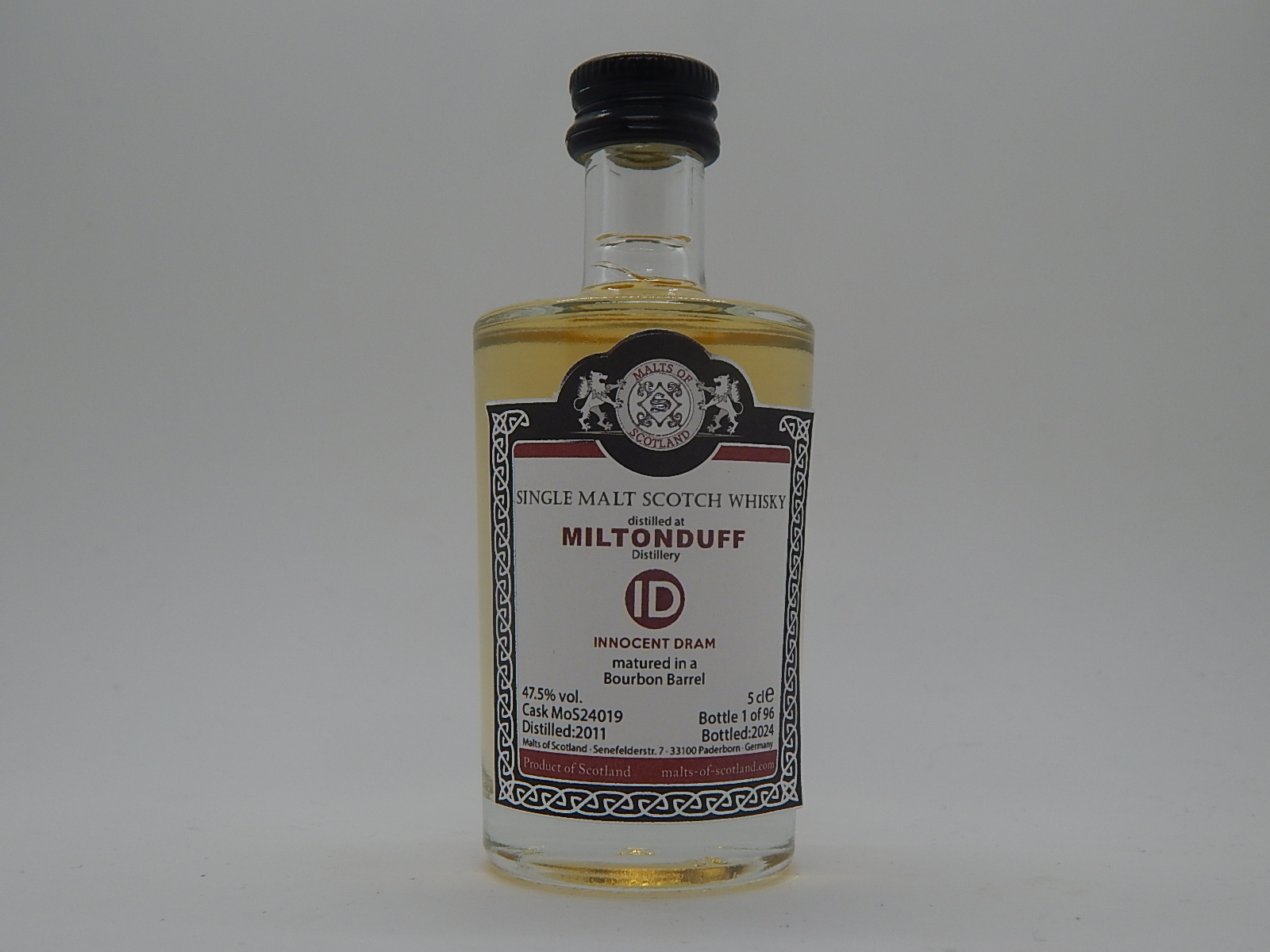 ID SMSW Bourbon Barrel 13yo 2011-2024 "Malts of Scotland" 5cle 47,5%vol. 1/96