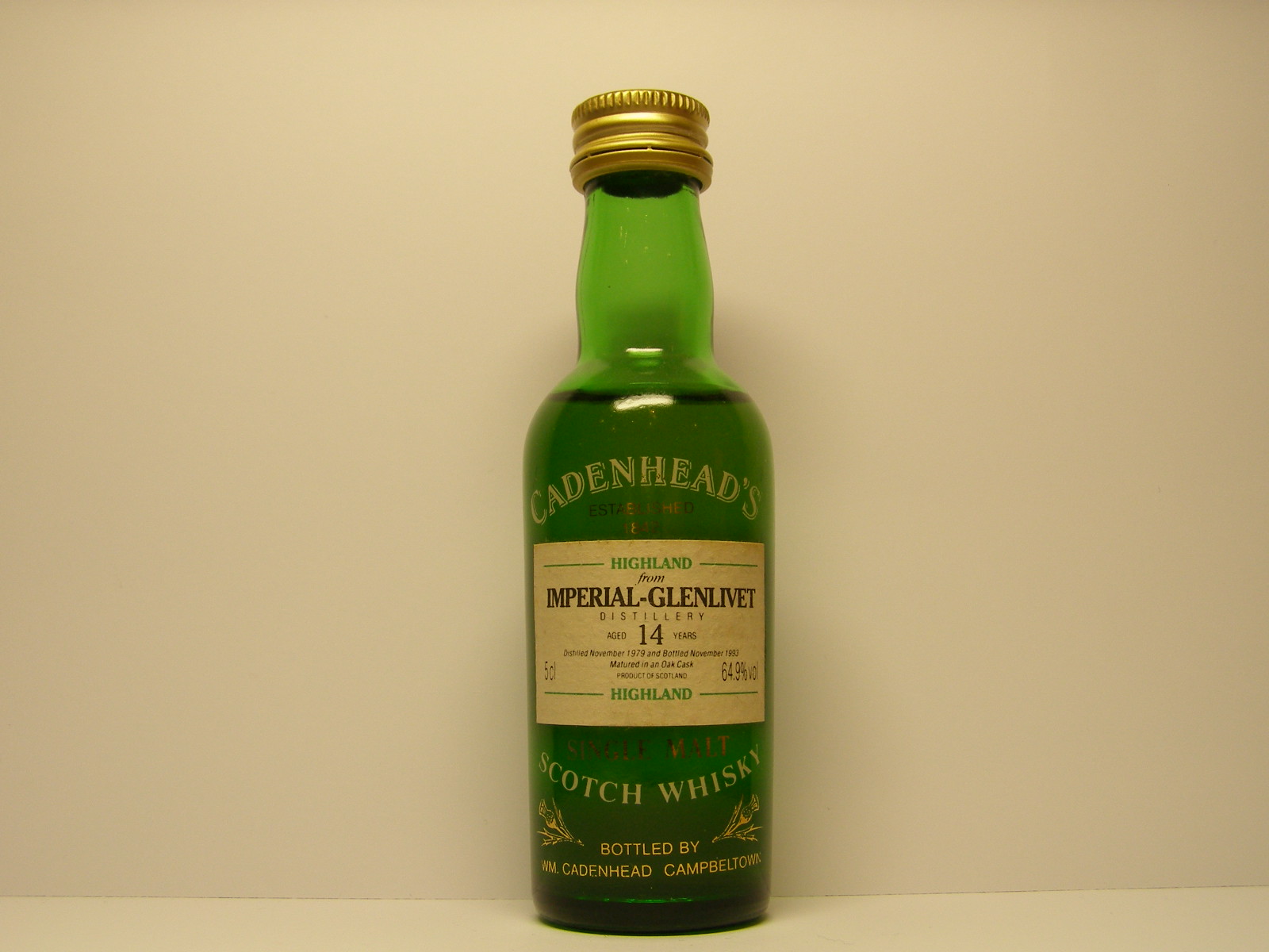 SMSW 14yo 1979-1993 "Cadenhead´s" 5cl 64,9%vol