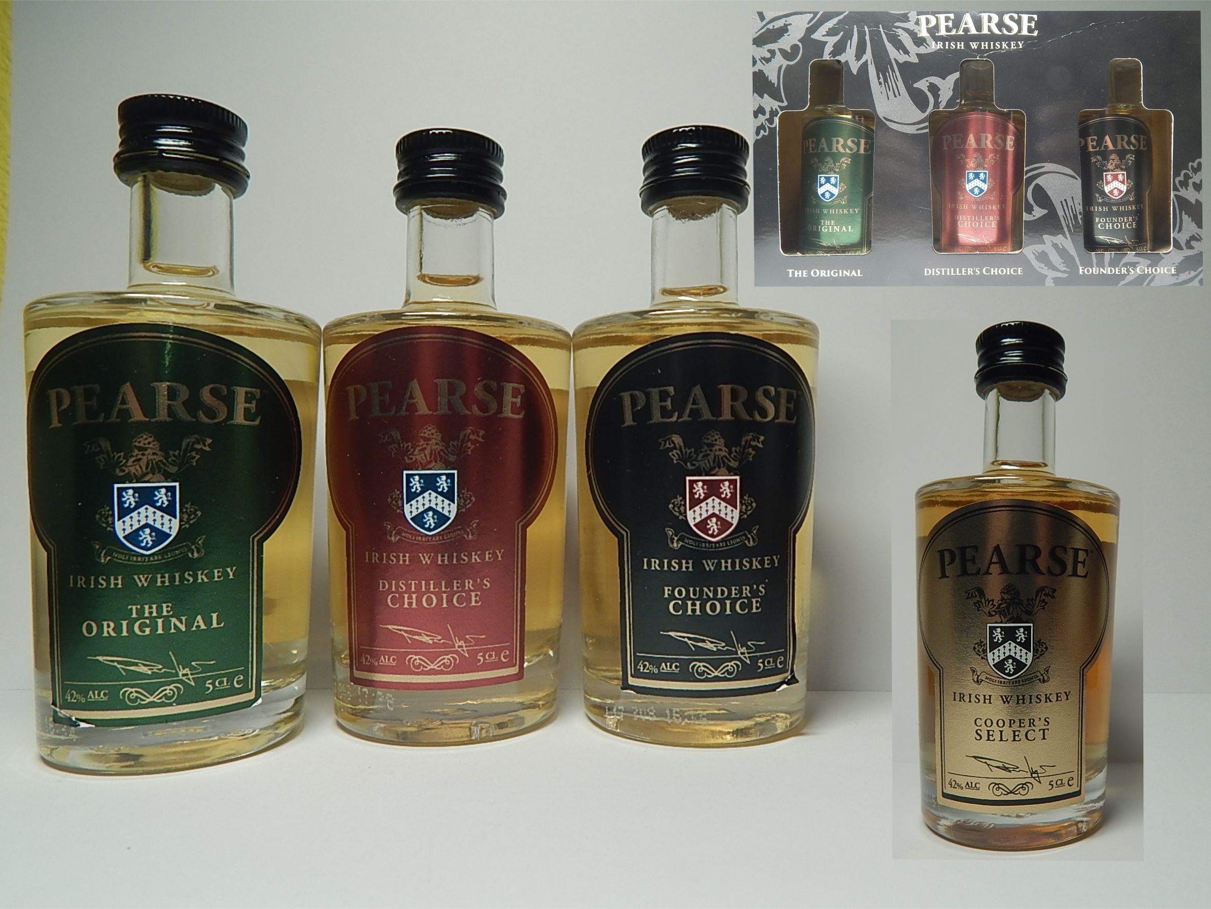 PEARSE Original - Destillers Choice - Founders Choice - Coopers Select Irish Whiskey