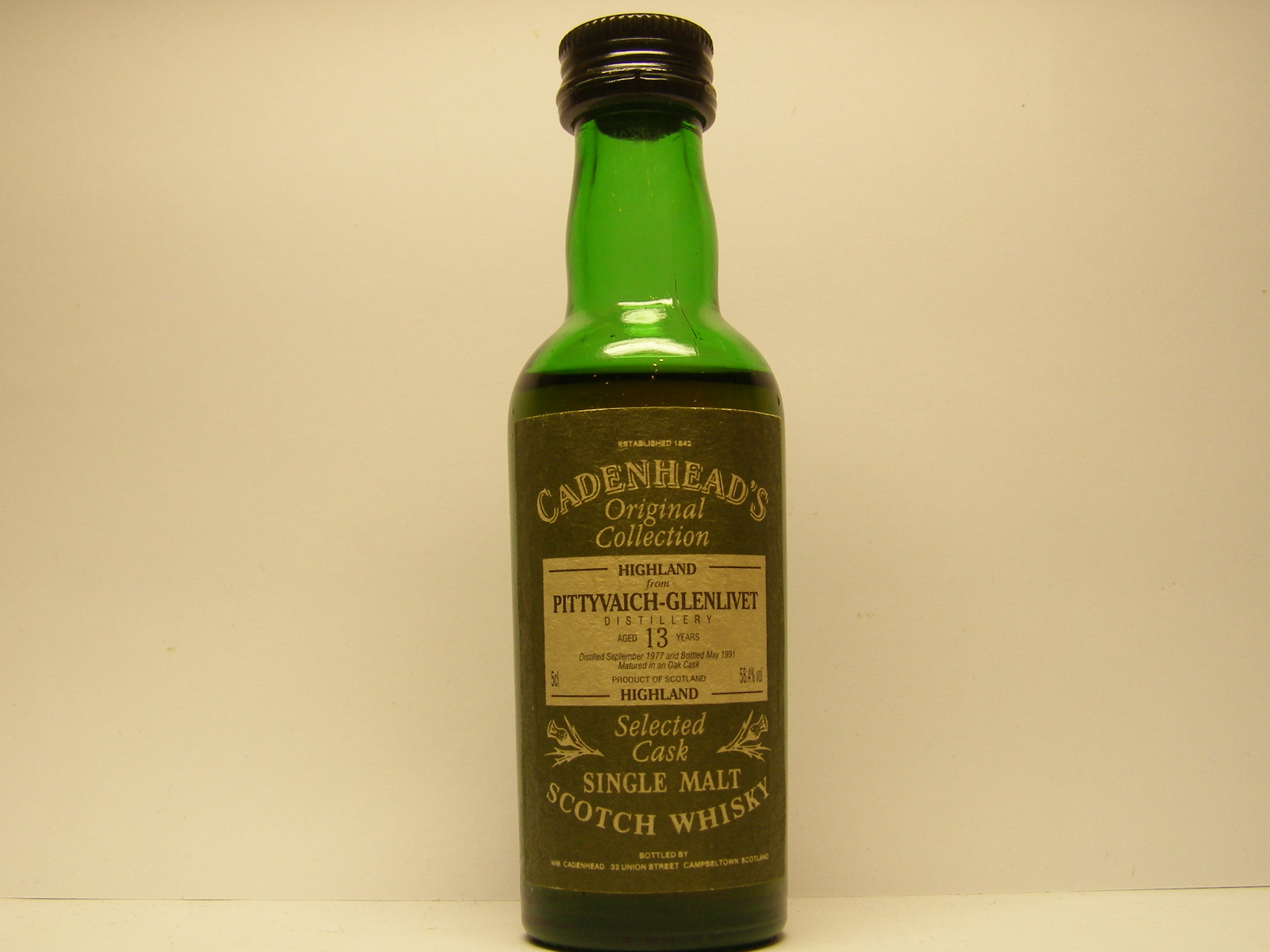 GLENLIVET HSMSW 13yo 1977-1991 "Cadenhead´s" 5cl 58,4%vol