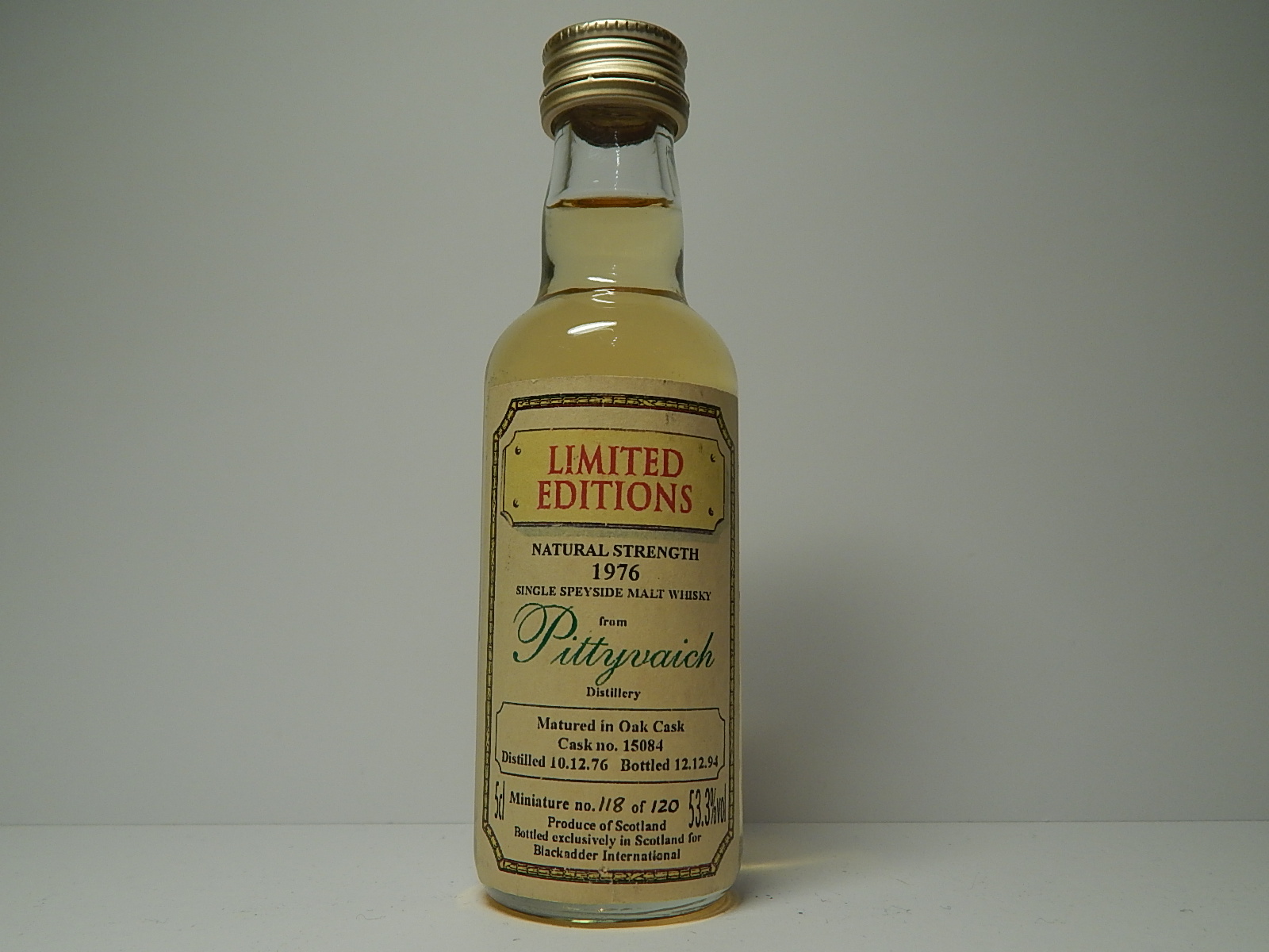 Natural Strength SSMW 18yo 1976-1994 "Blackadder" 5cl 53,3%vol 