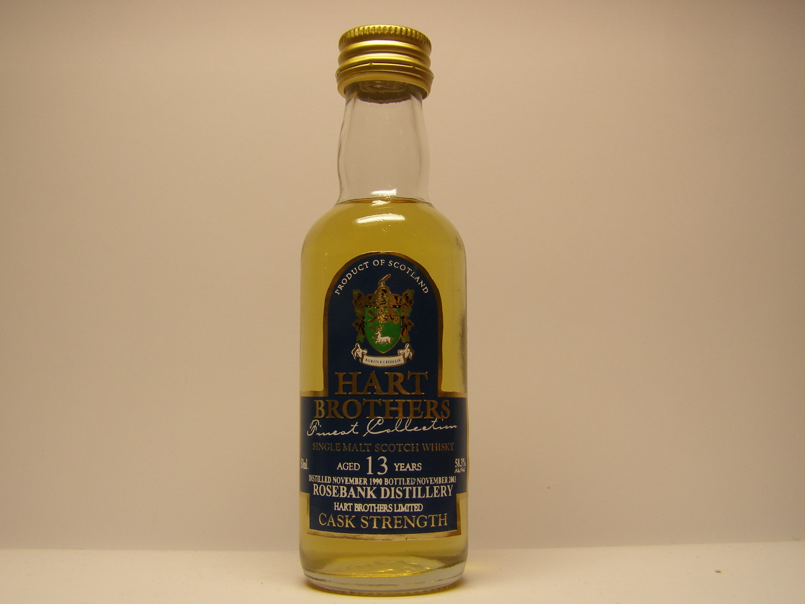 SMSW 13yo 1990-2003 "Hart Brothers" 50ml 58,3%Alc/Vol.