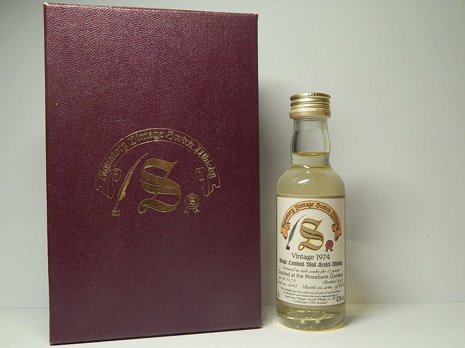 SLMSW 17yo 1974-1992 "Signatory" 5cl 43%vol