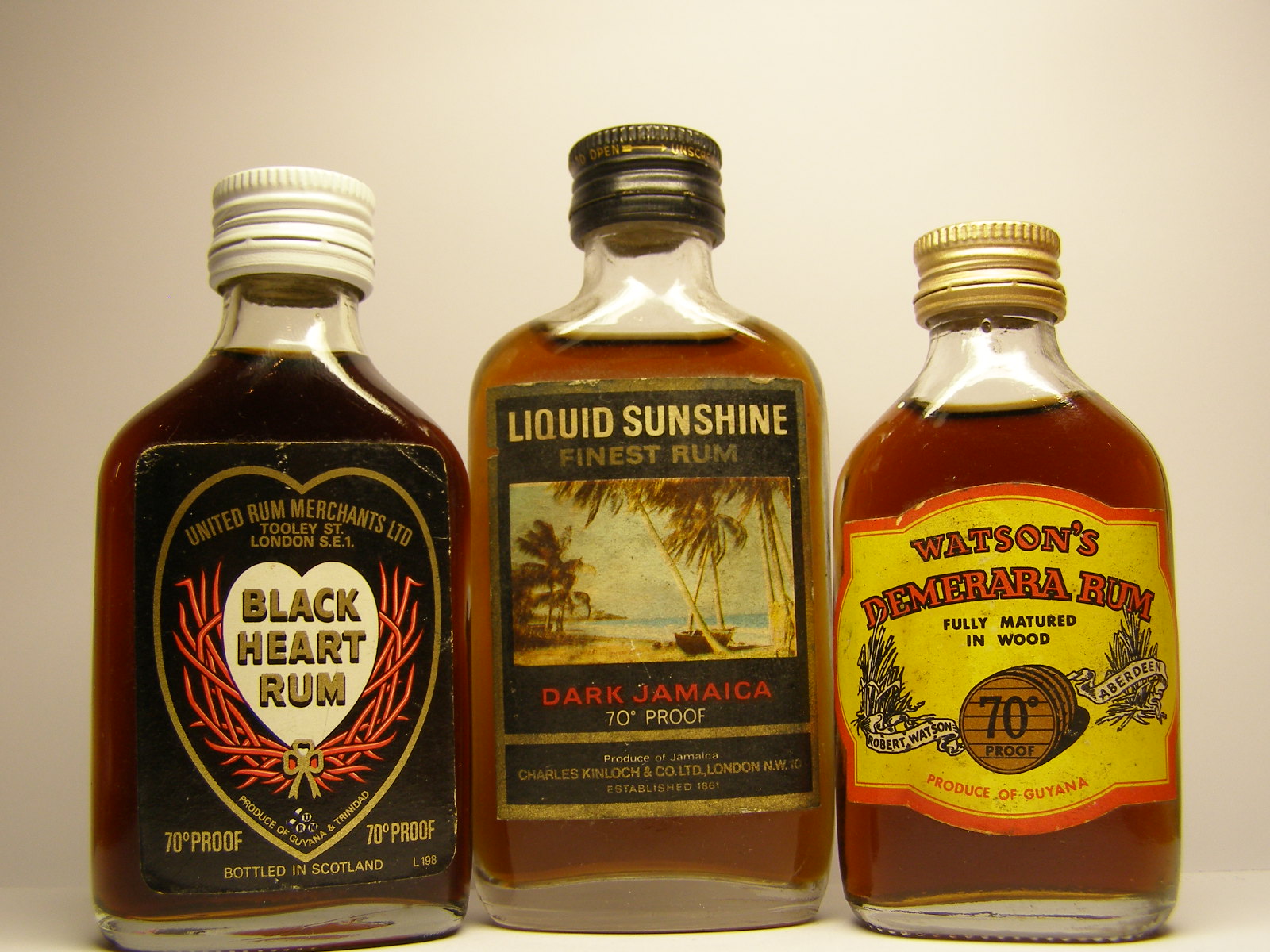 BLACK HEART , LIQUID SUNSHINE , WATSON´S