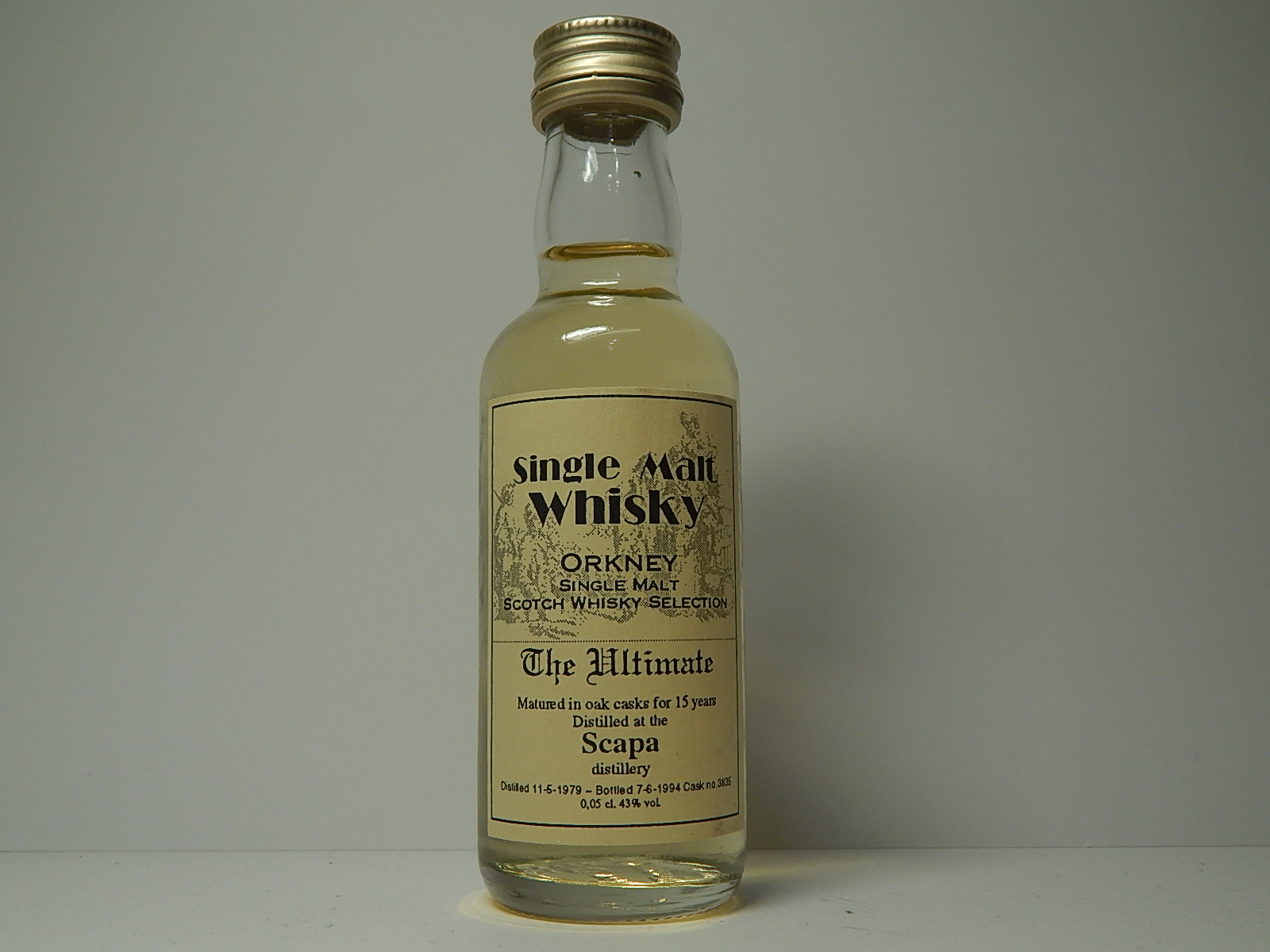 OSMSWS Oak Cask 15yo 1979-1994 "Ultimate" 0,05cl. 43%vol