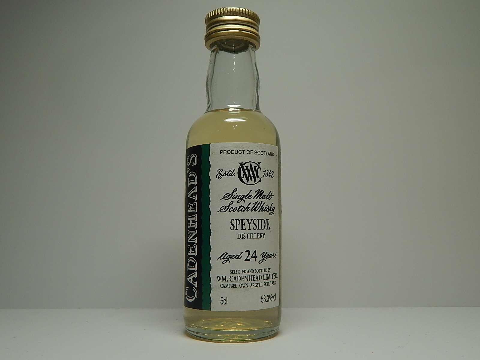 SMSW 24yo "Cadenhead´s" 5cl 53,3%vol