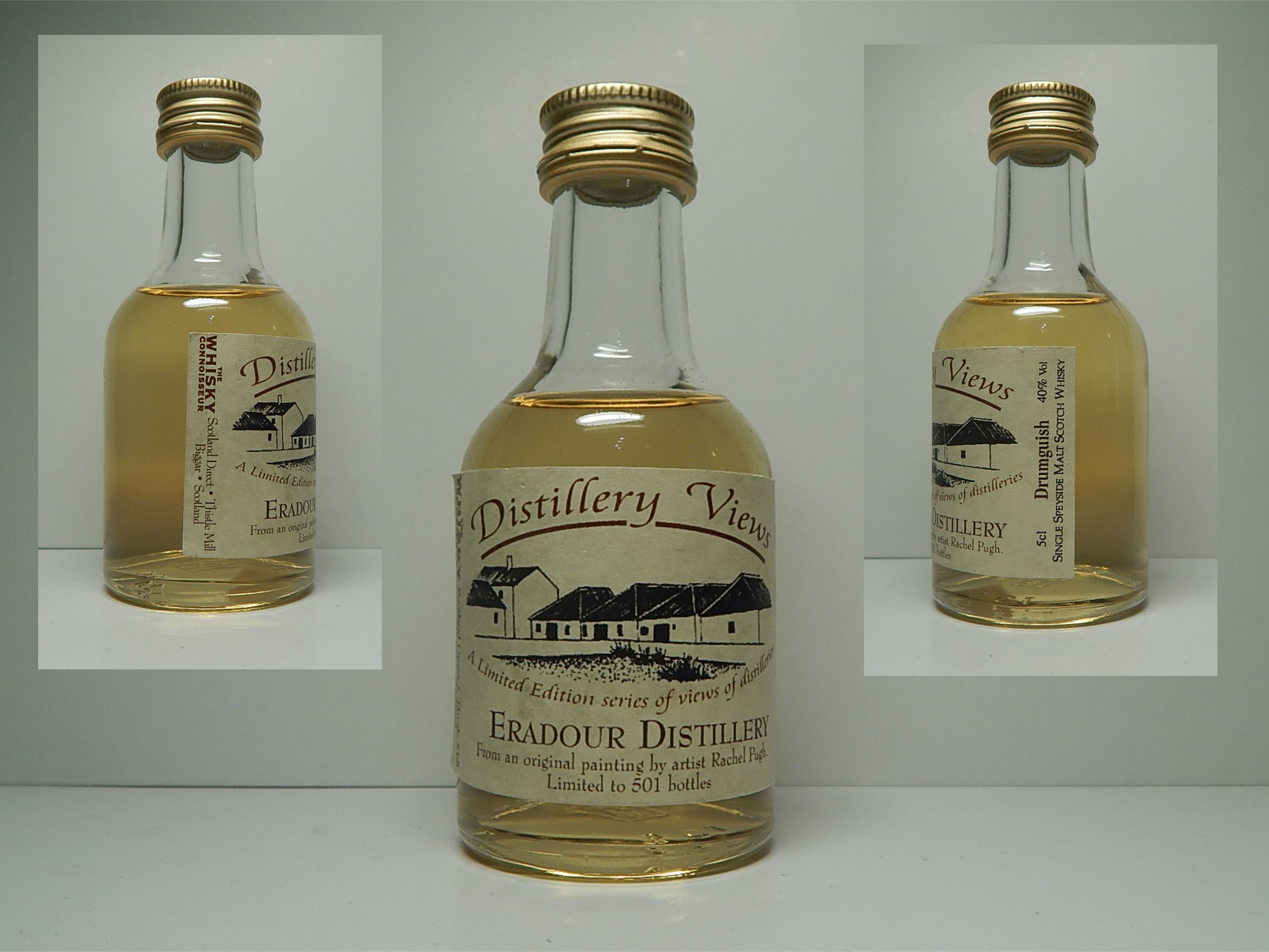 Distillery Views DRUMGUISH EDRADOUR SSMSW " Whisky Connoisseur " 5cl 40%Vol 1/501 bottles