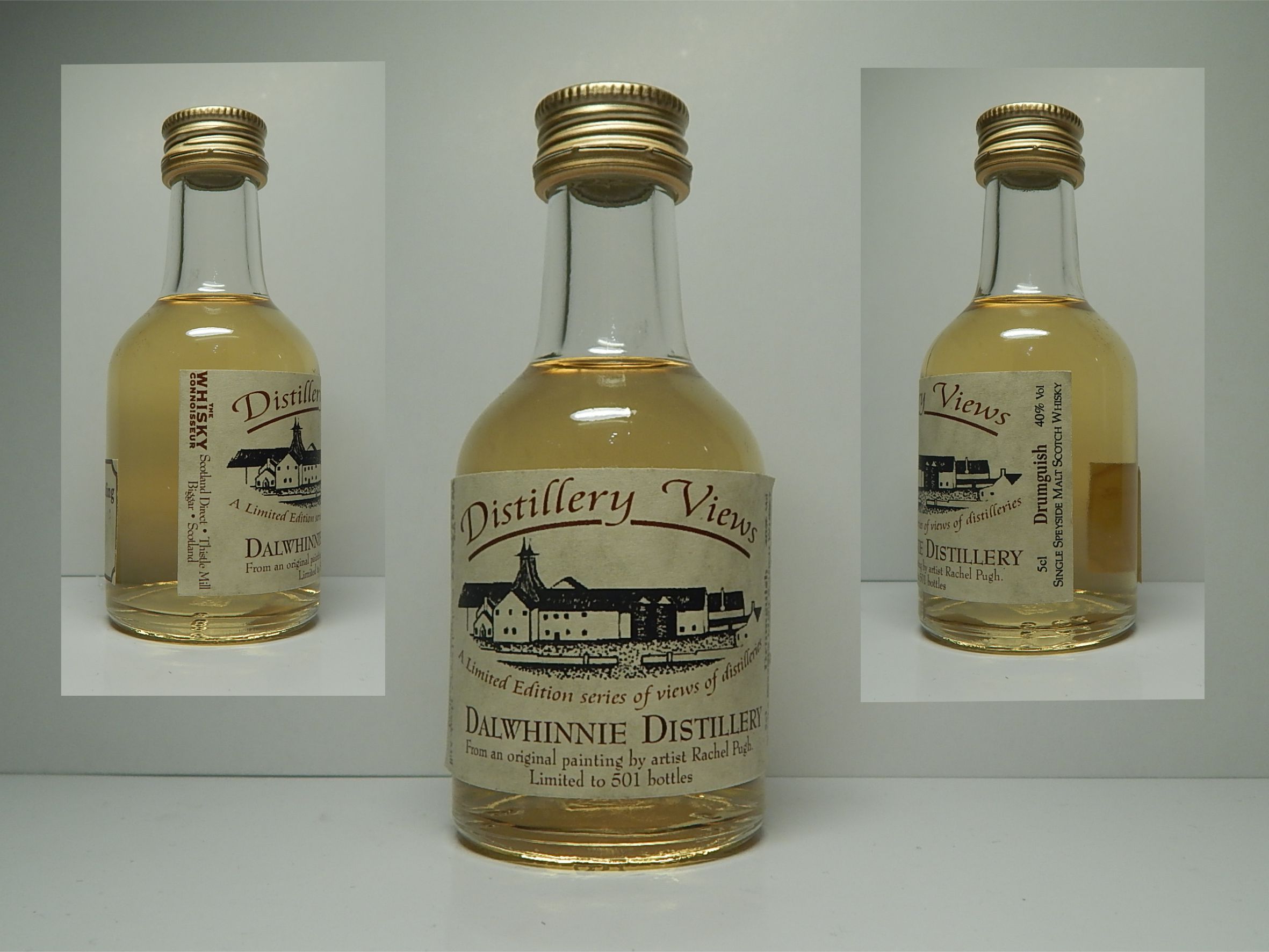 Distillery Views DRUMGUISH DALWHINNIE SSMSW " Whisky Connoisseur " 5cl 40%Vol 1/501 bottles