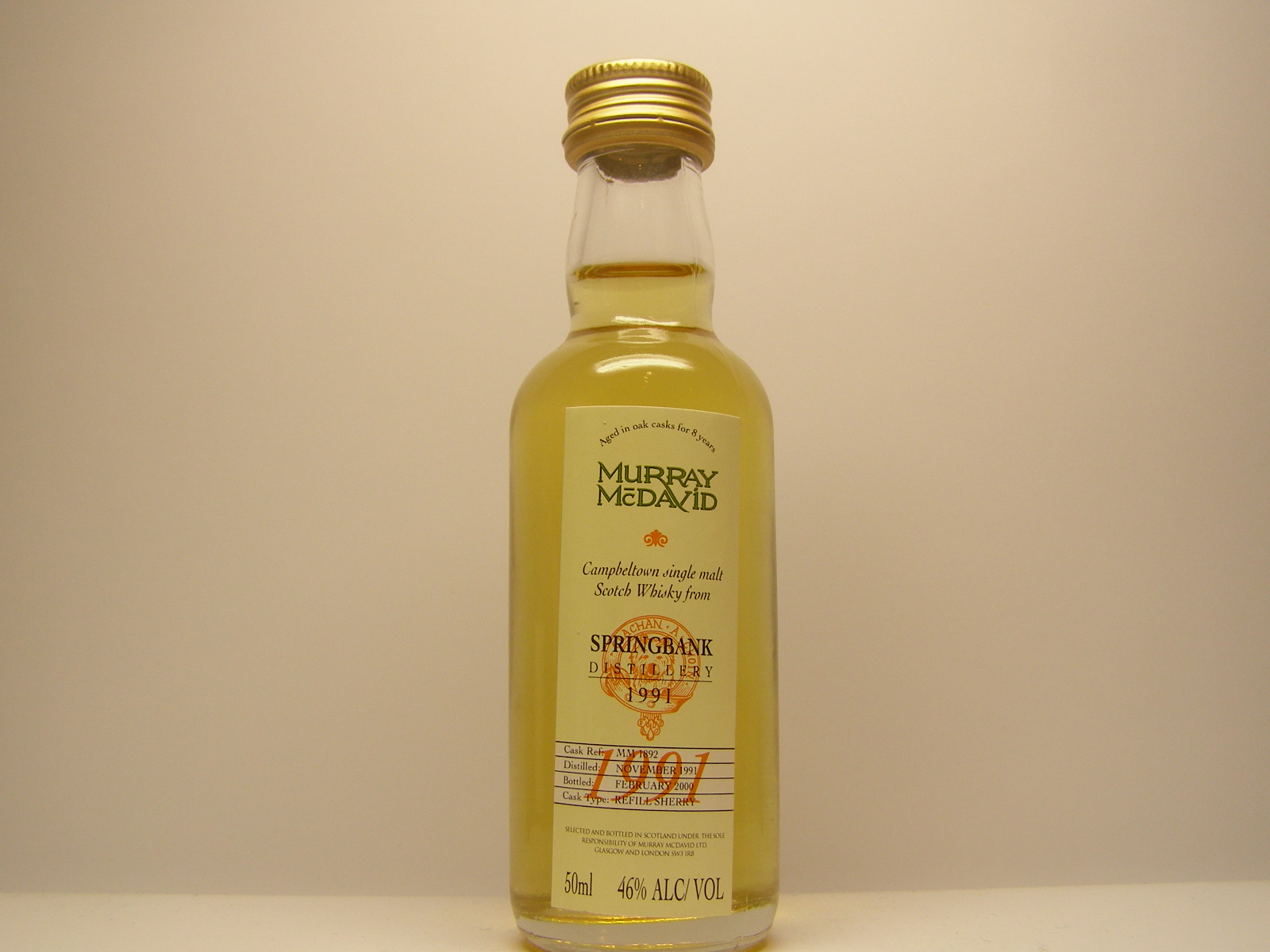 CSMSW 8yo 1991-2000 "Murray McDavid" 50ml 46%ALC/VOL