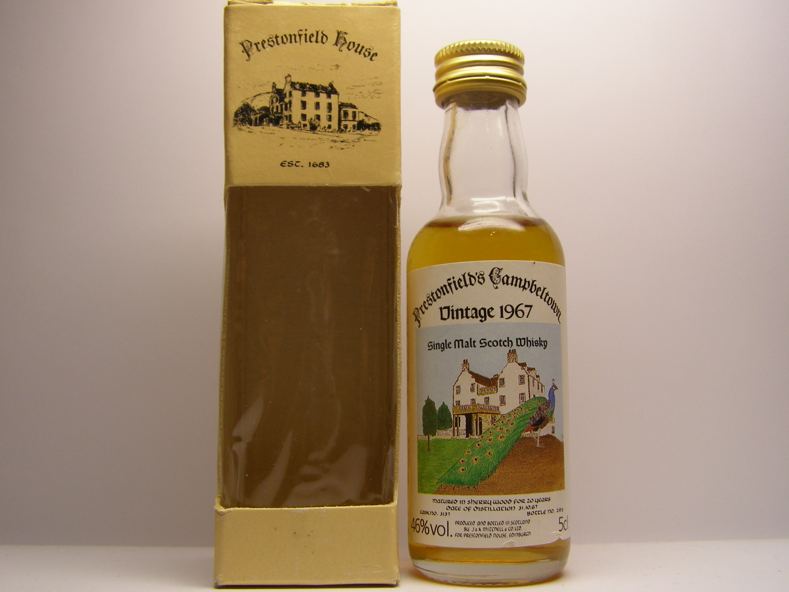 Prestonfield´s Camp. Vintage SMSW 20yo 1967 5cl 46%vol.