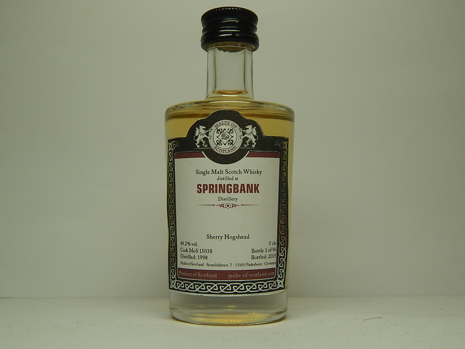 SMSW Sherry Hogshead 17yo 1998-2015 "Malts of Scotland" 5cle 49,2%vol.