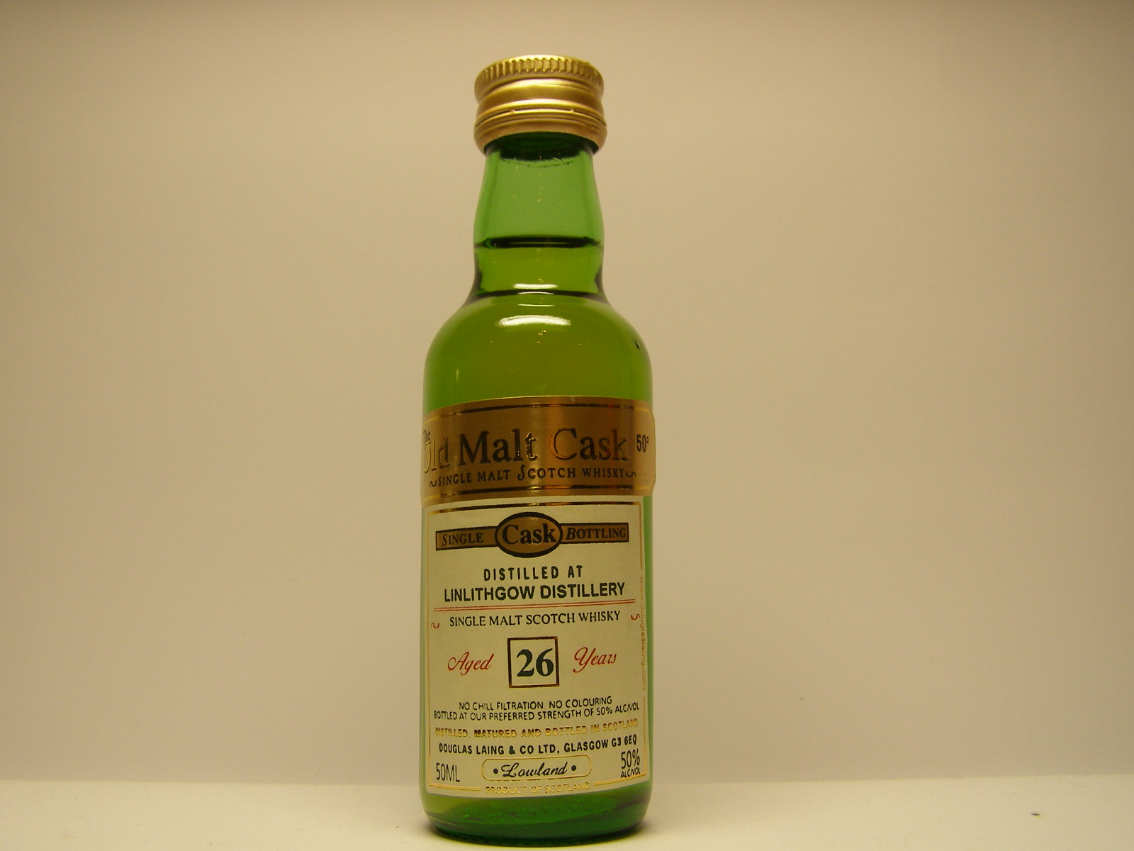 Linlithgow SMSW 26yo "Old Malt Cask" 50ML 50%ALC/VOL