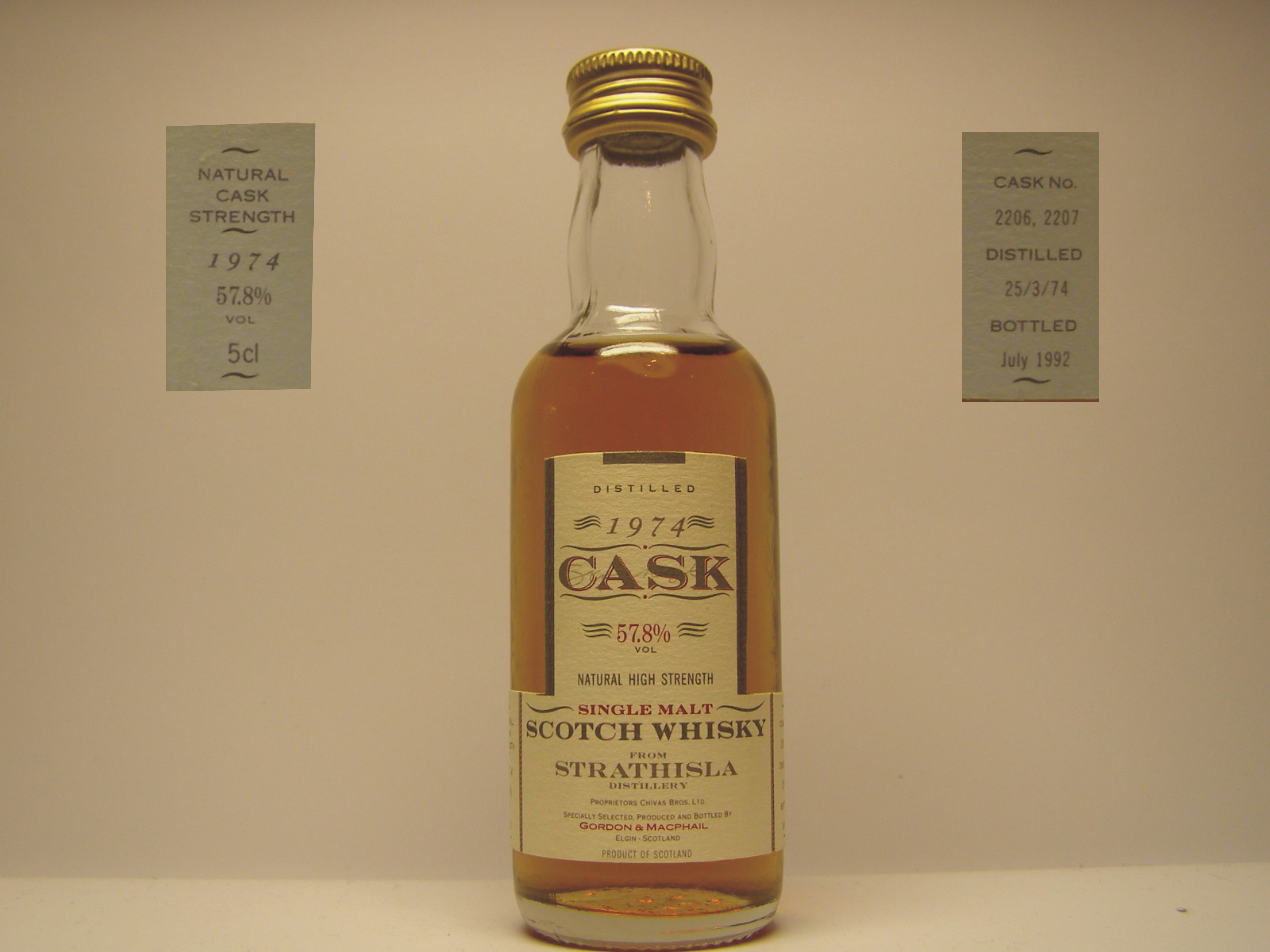 SMSW 1974-1992 "G&M Cask" 5cl 57,8%VOL