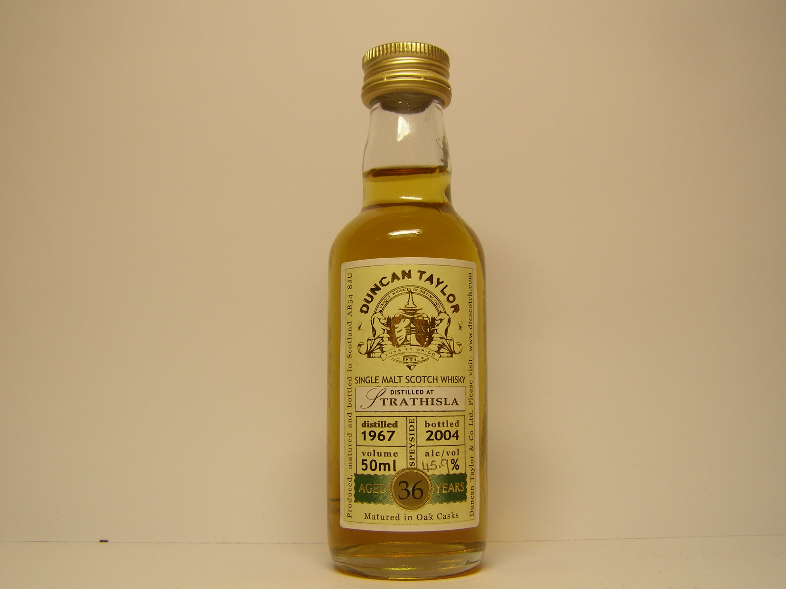 SSMSW 36yo 1967-2004 "Duncan Taylor" 50ml alc/vol 45,9%