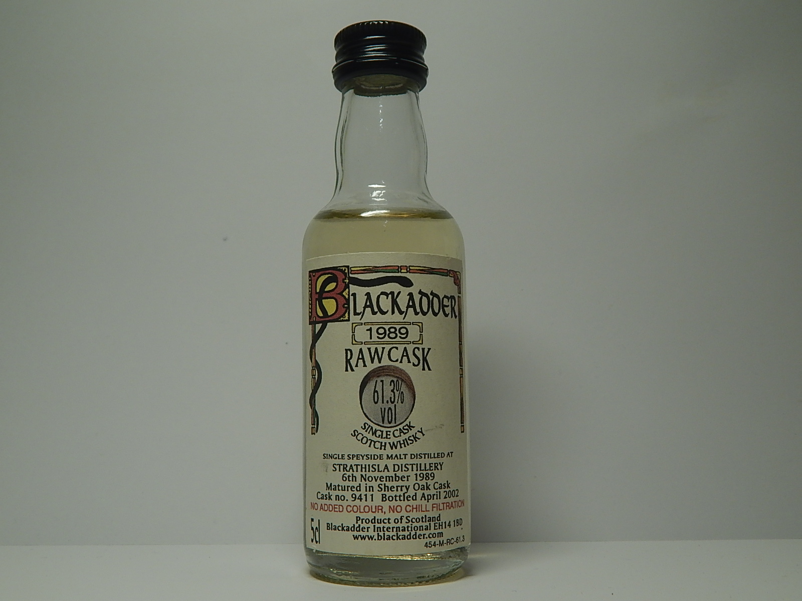 Sherry Oak Cask SCSW SSM 12yo 1989-2002 " Blackadder" 5cl 61,3%vol