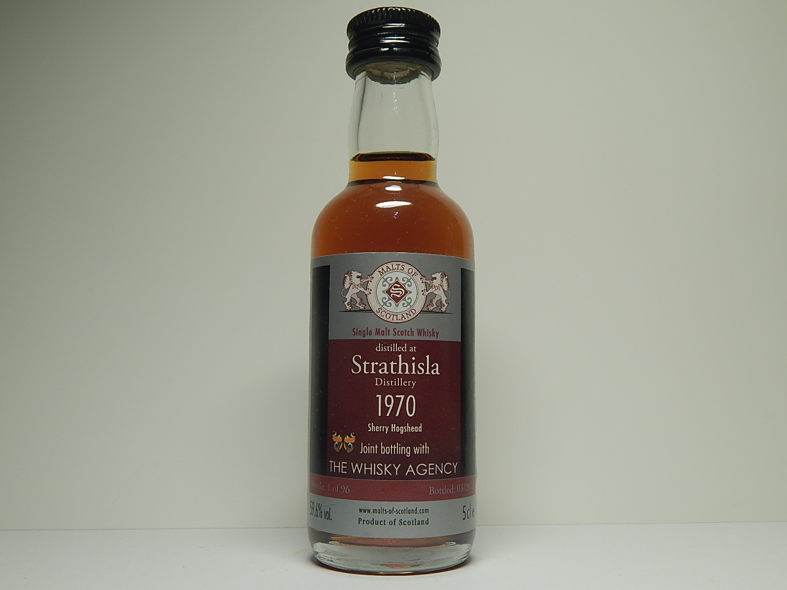 The Whisky Agency SMSW Sherry Hogshead 40yo 1970-2011 "Malts of Scotland" 5cle 59,6%vol. 1/96