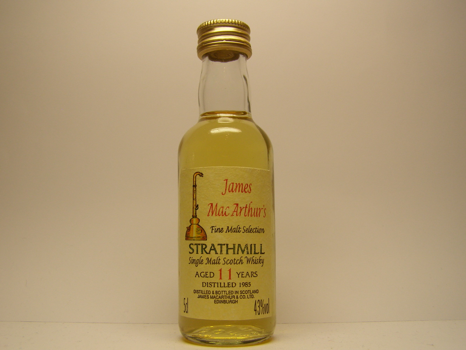 SMSW 11yo 1985 "James MacArthur´s" 5cl 43%vol