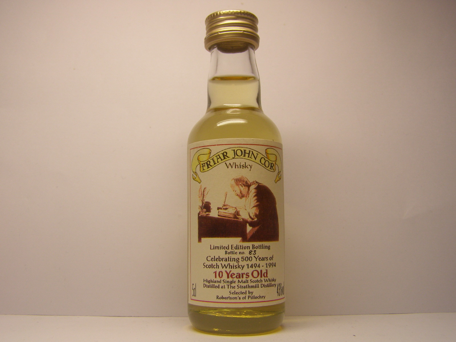 FRIAR JOHN COR HSMSW 10yo 5cl 43%vol