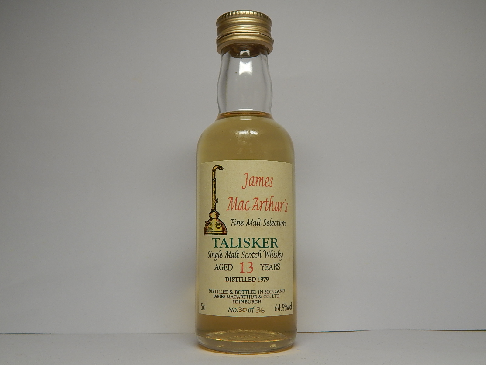 SMSW 13yo 1979 "James Mac Arthur´s" 5cl 64,9%vol