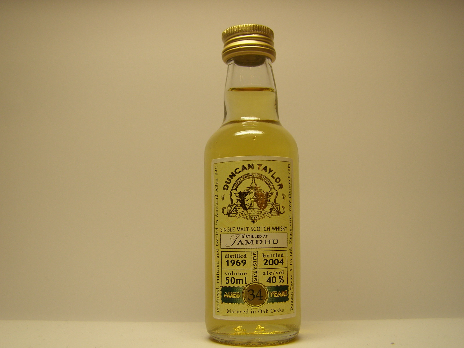 SMSW 34yo 1969-2004 "Duncan Taylor" 50ml alc/vol 40%