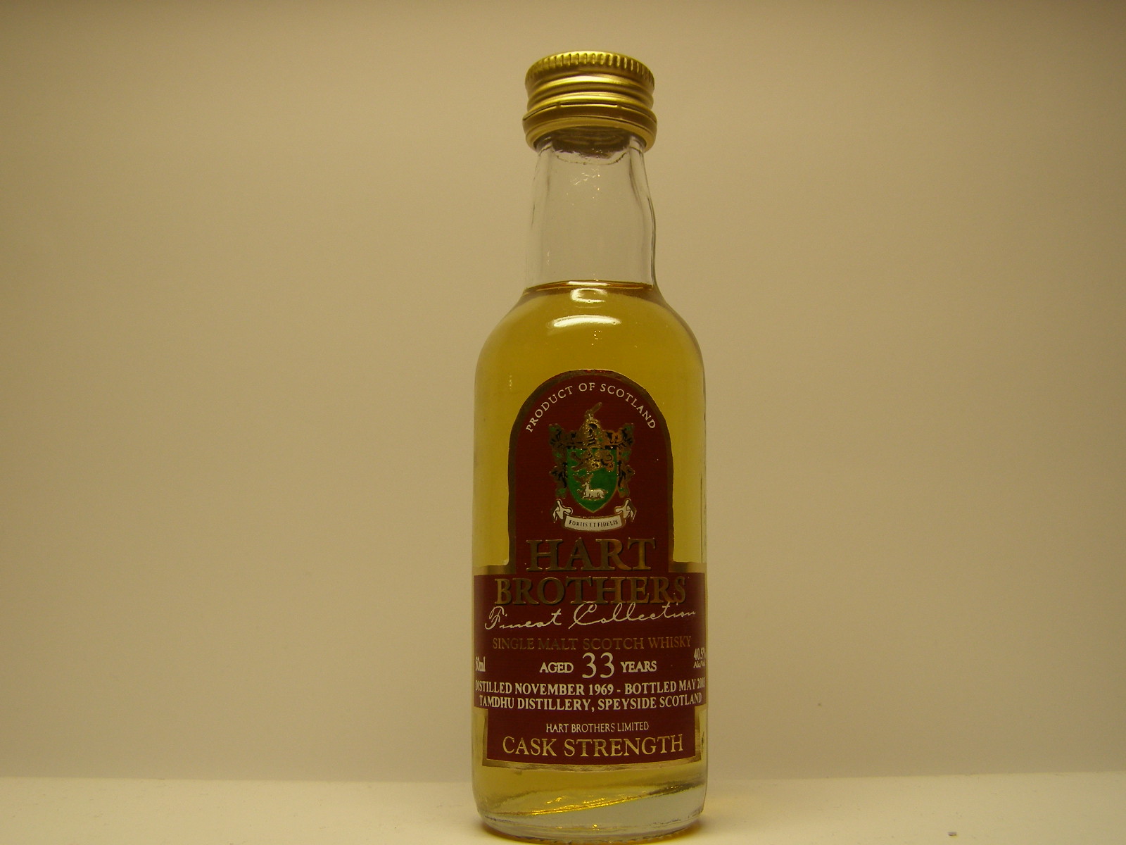 SMSW 33yo 1969-2003 "Hart Brothers" 50ml 40,5%Alc/Vol.