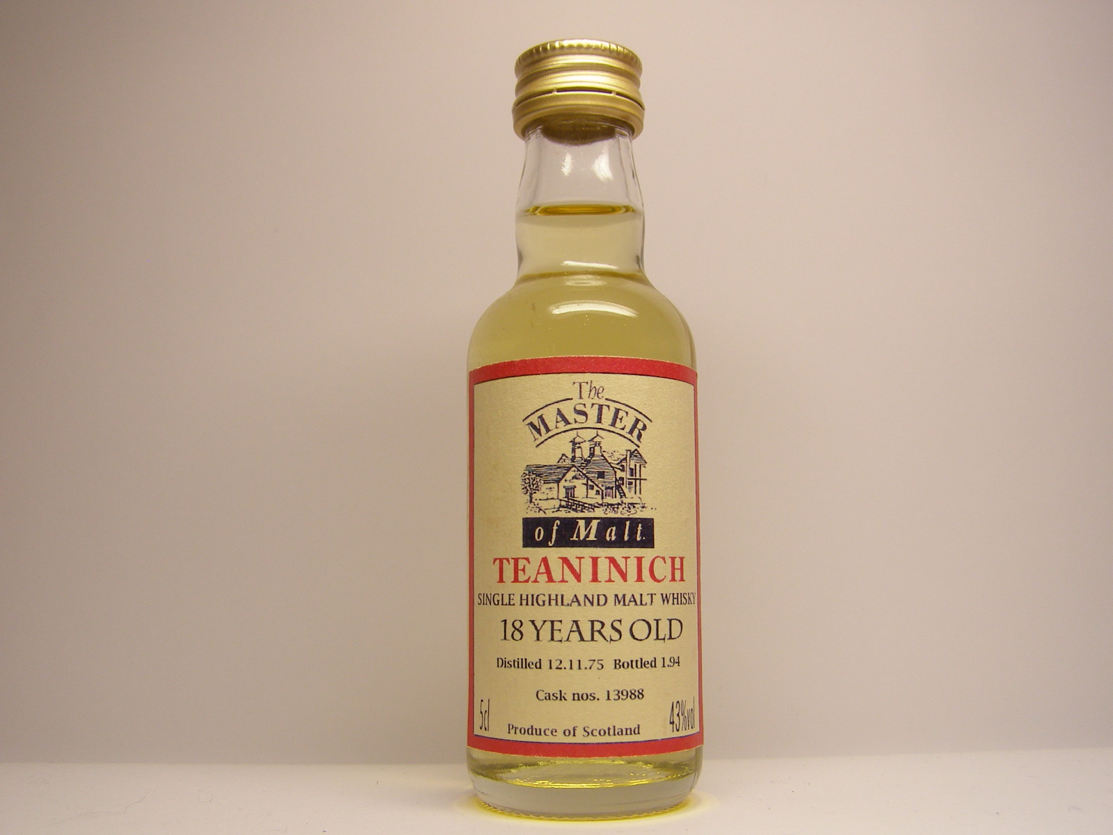 SHMW 18yo 1975-1994 "Malts of Scotland" 5cl 43%vol