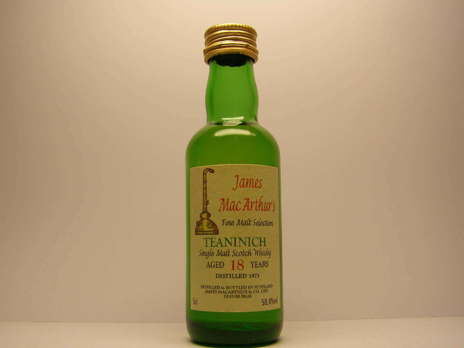 SMSW 18yo 1973 "James MacArthu´s" 5cl 58,4%vol