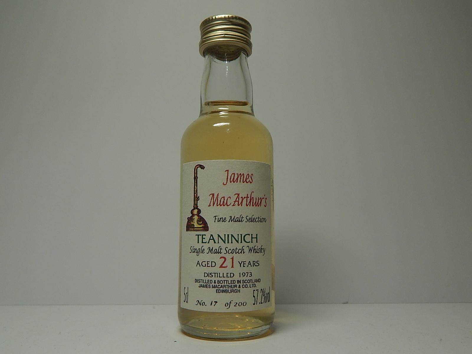 SMSW 21yo 1973 17/200 "James MacArthur´s" 5cl 57,2%vol