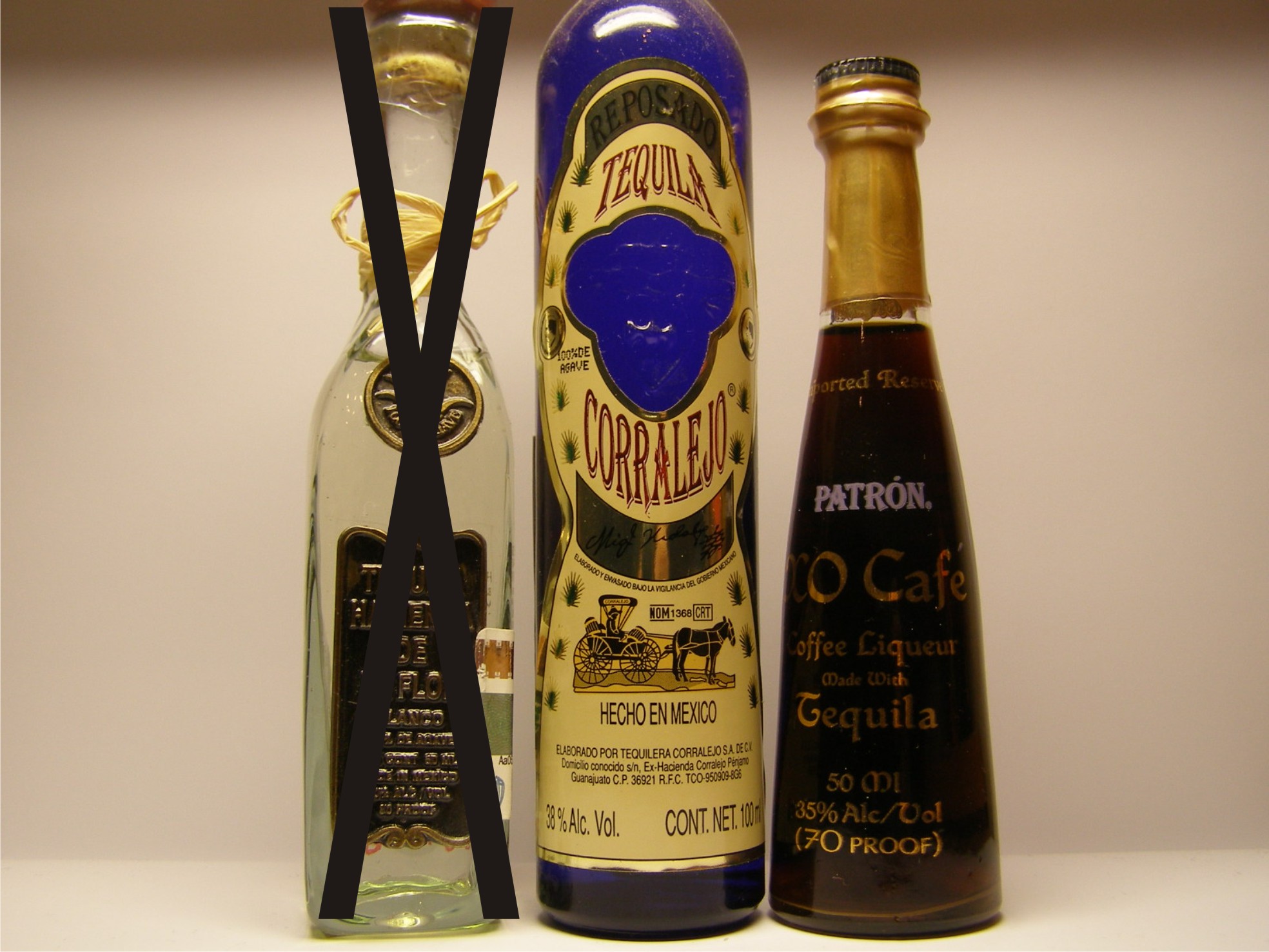 CORRALEJO Reposado , PATRON XO Café 