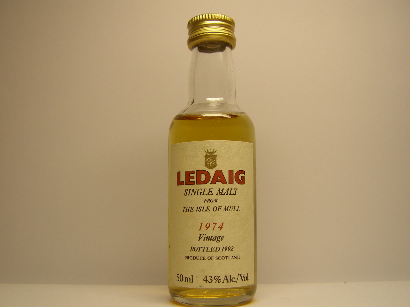 Ledaig SM 1974-1992 50ml 43%Alc./Vol.