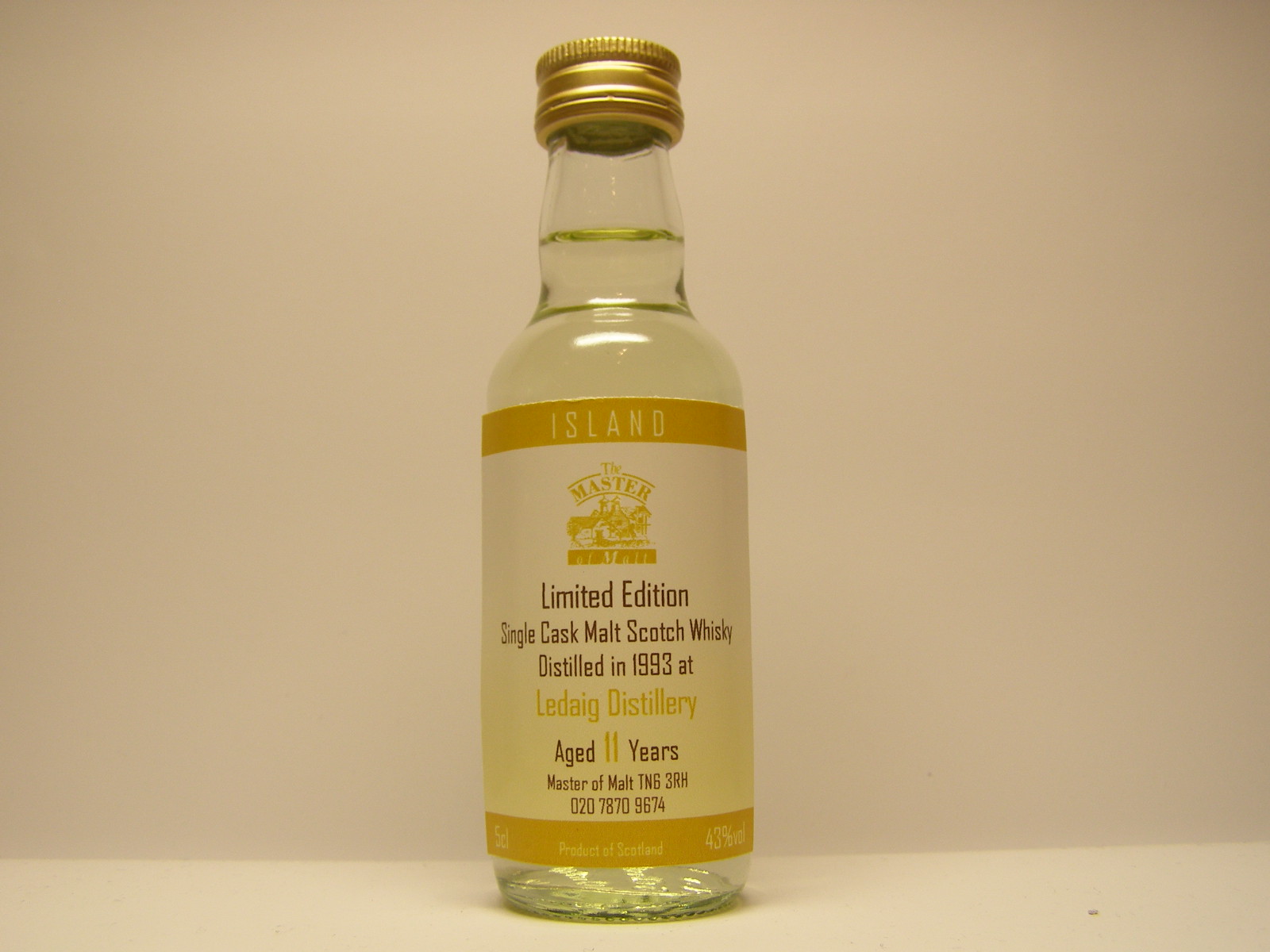 Ledaig ISCMSW 11yo 1993 "Master of Malt" 5cl 43%vol