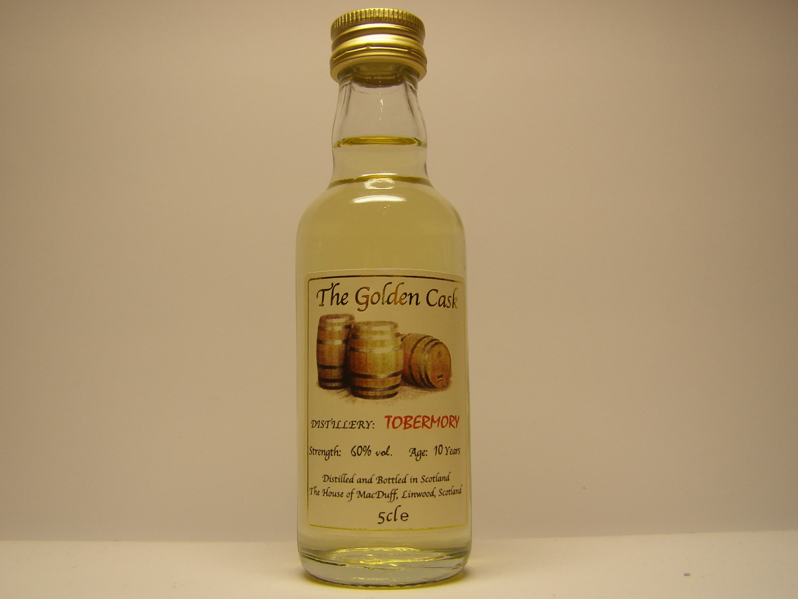 10yo "Golden Cask" 5cle 60%vol.