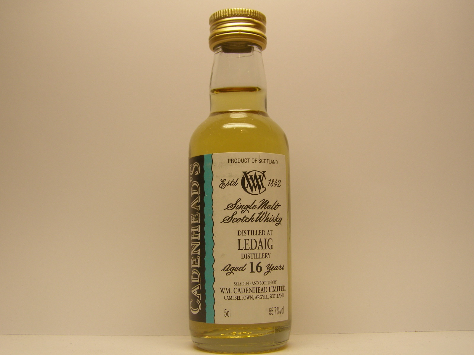 LEDAIG SMSW 16yo "Cadenhead´s" 5cl 55,7%vol