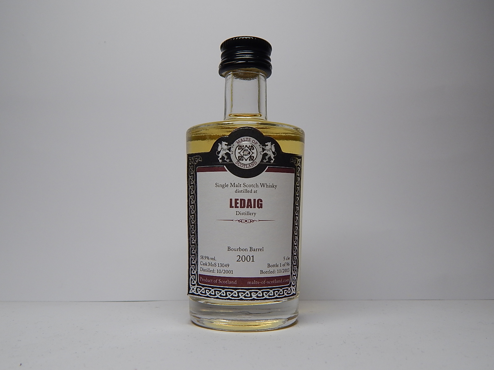 LEDAIG SMSW 12yo 2001-2013 "Malts of Scotland" 5cle 58,9%vol.