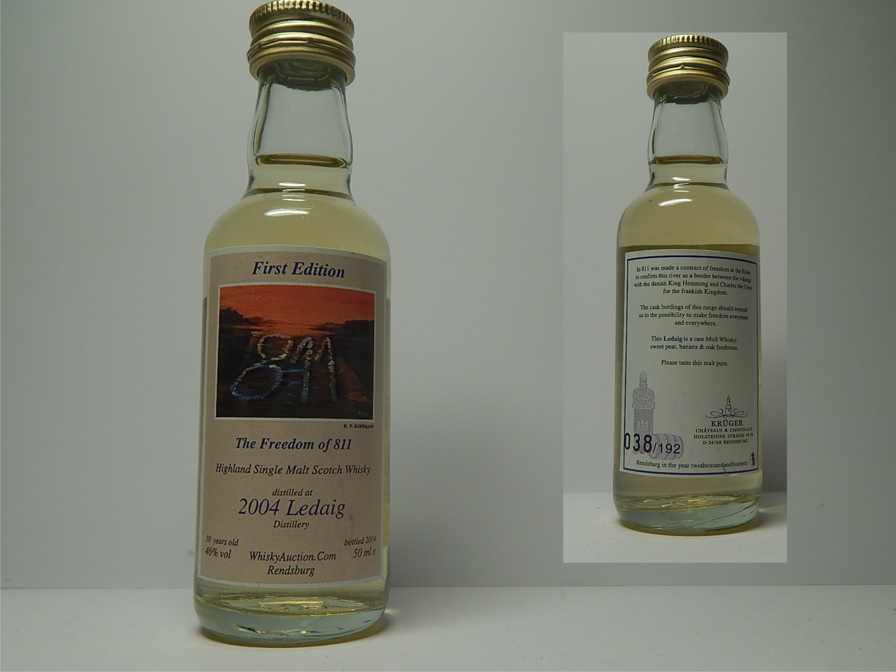 LEDAIG The Freedom of 811 HMSW 10yo 2004-2014 "Whiskyauction" 50mle 46%vol