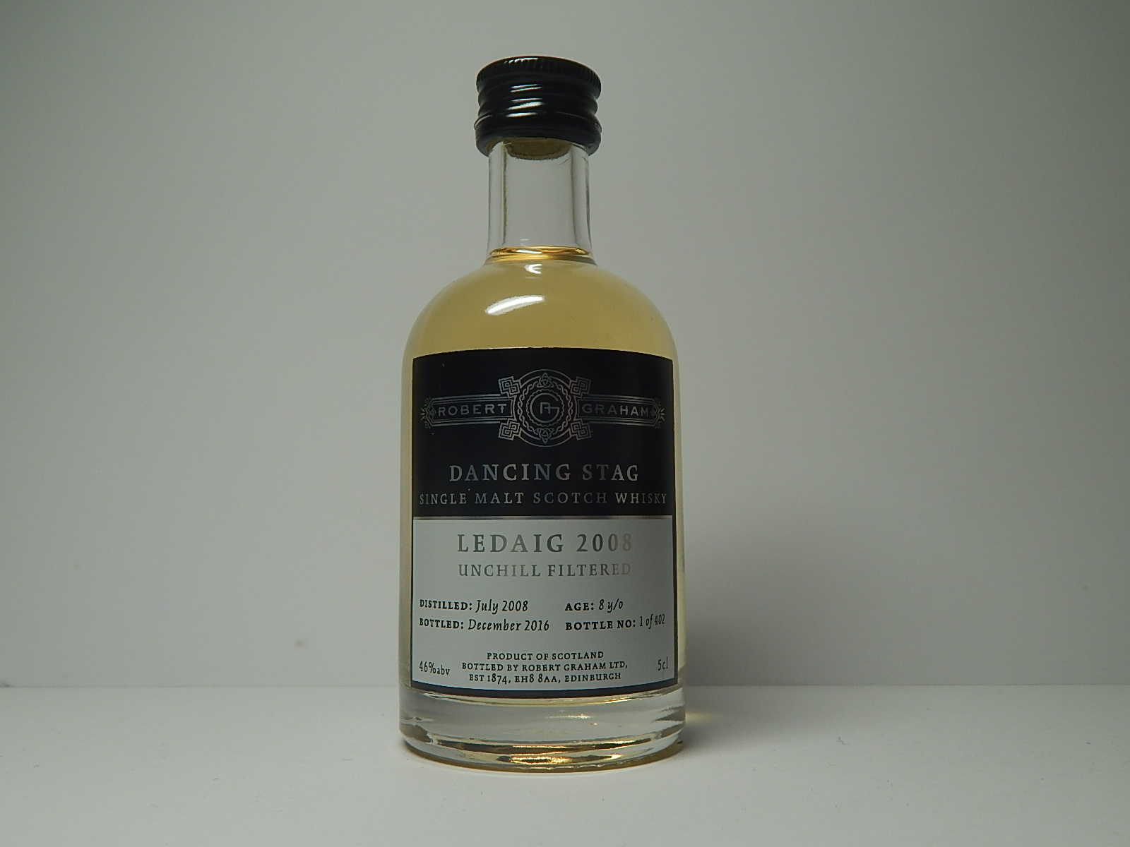 LEDAIG DANCING STAG SMSW 8yo 2008-2016 "Robert Graham" 5cl 46%abv