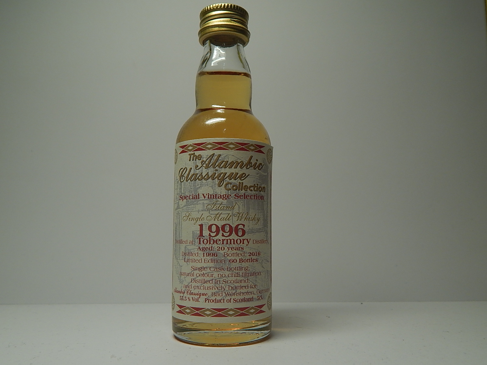 ISMSW 20yo 1996-2016 "Alambic Classique" 5cl. 55,5%Vol.