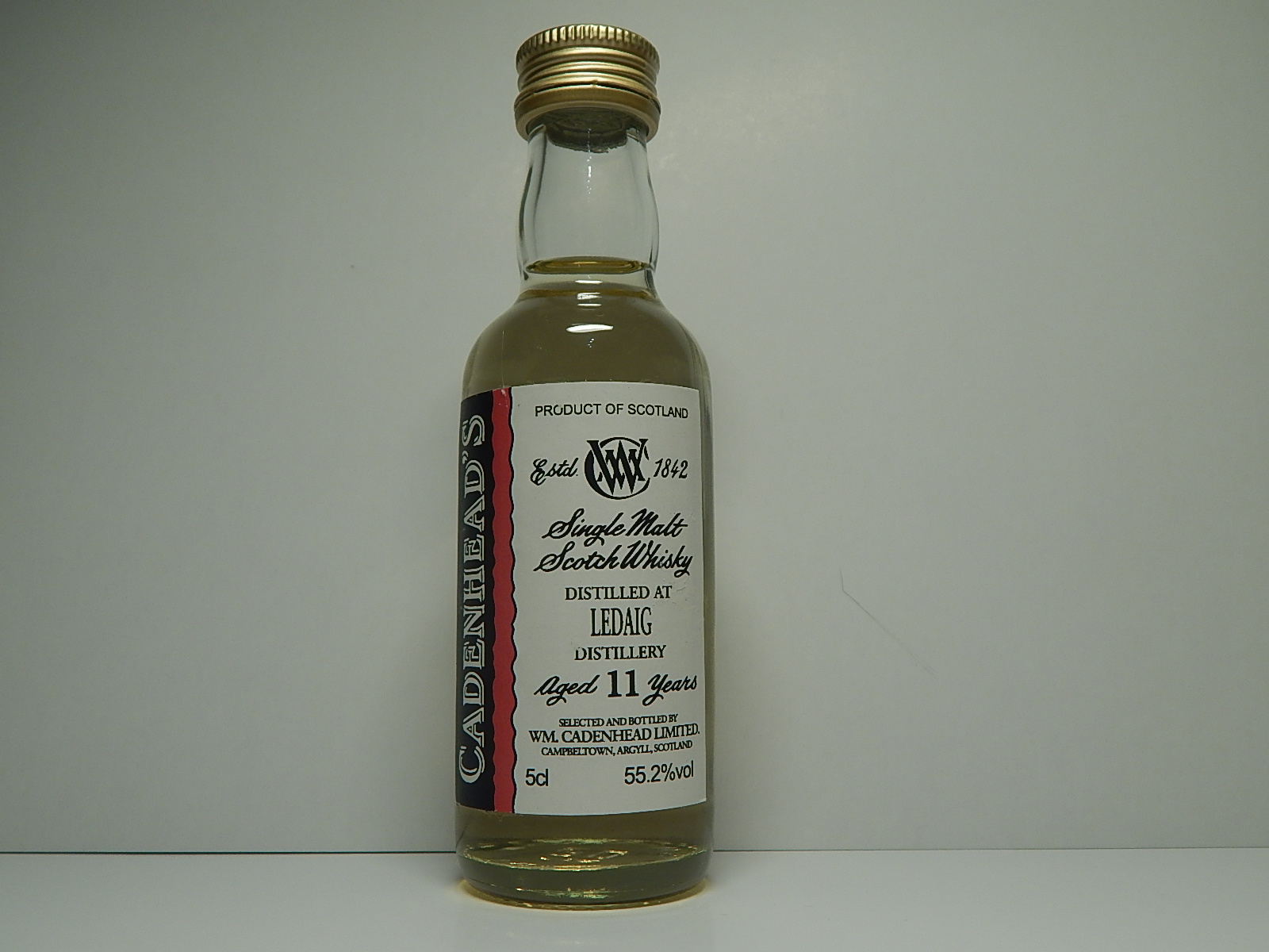 LEDAIG SMSW 11yo "Cadenhead´s" 5cl 55,2%vol