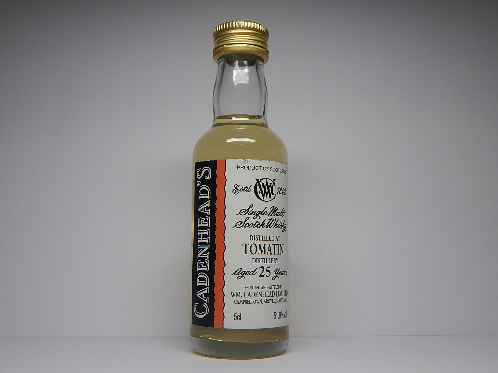 SMSW 25yo "Cadenhead´s" 5cl 51,9%vol