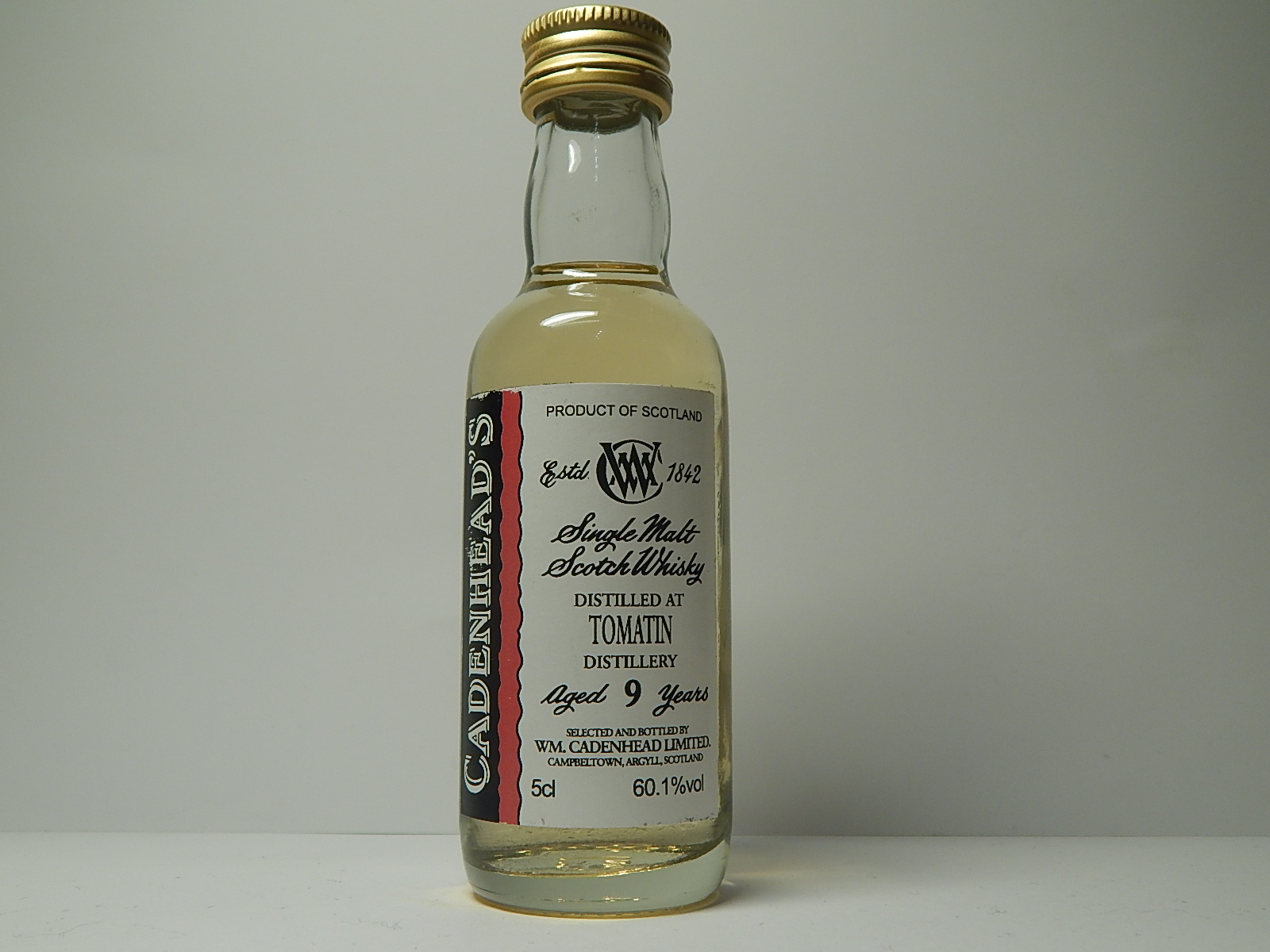 SMSW 9yo "Cadenhead´s" 5cl 60,1%vol