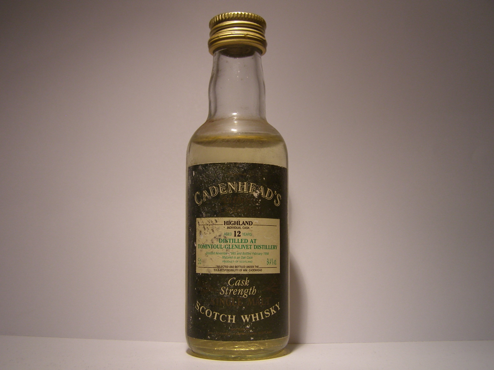 Glenlivet HSMSW 12yo 1985-1998 "Cadenhead´s" 5cl 64,4%vol.