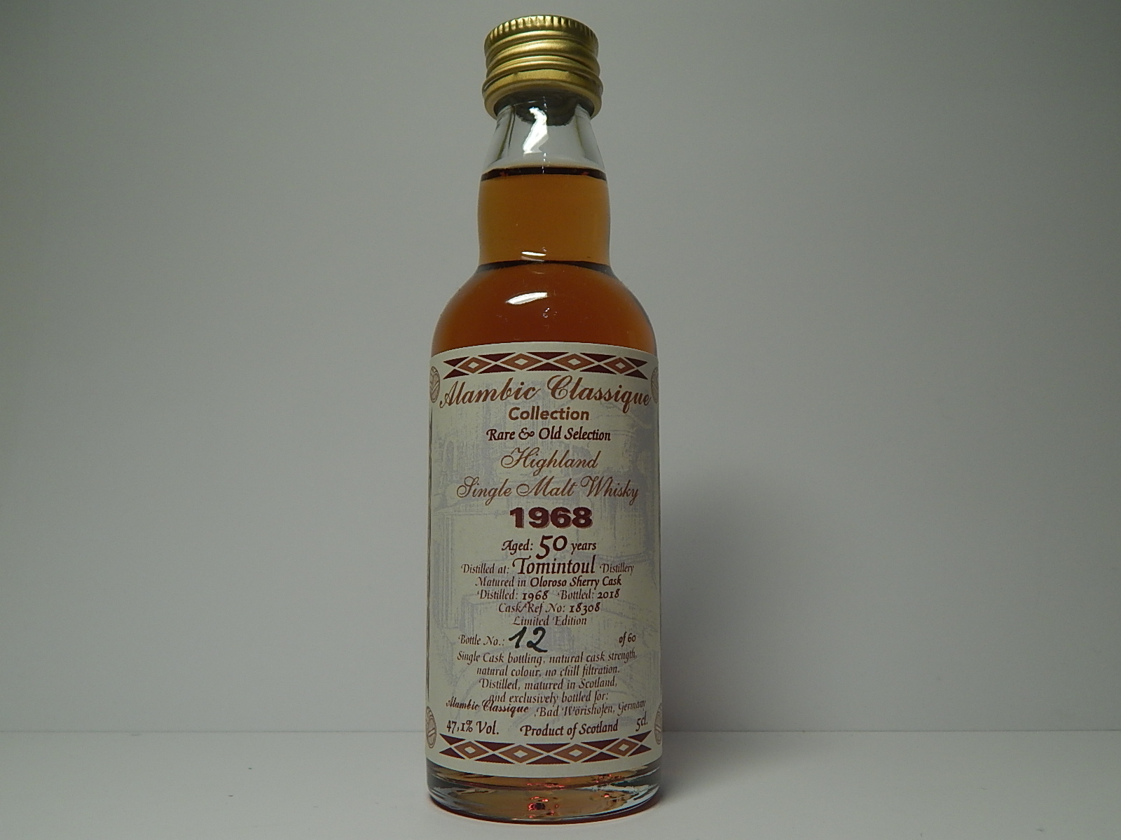 HSMW 50yo 1968-2018 "Alambic Classique" 5cl. 47,1%Vol.