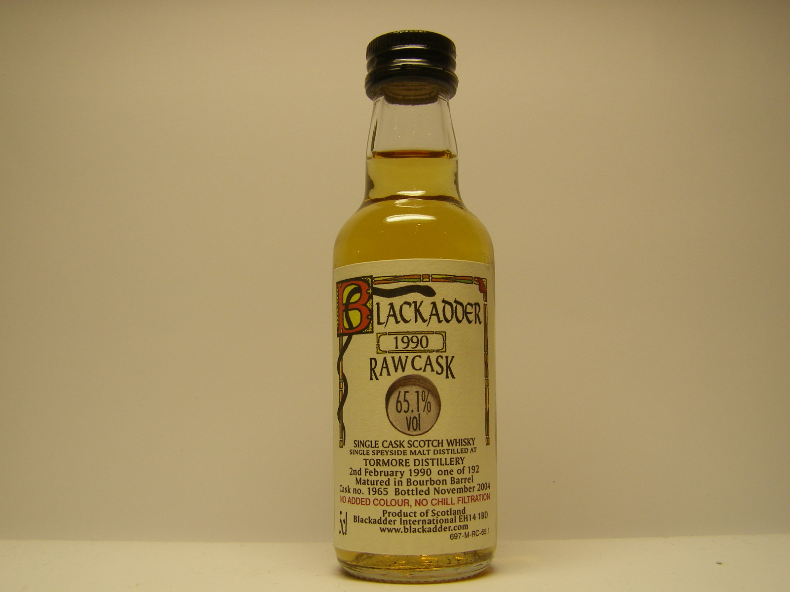 SCSW SSM 1990-2004 "Blackadder" 5cl 65,1%vol 