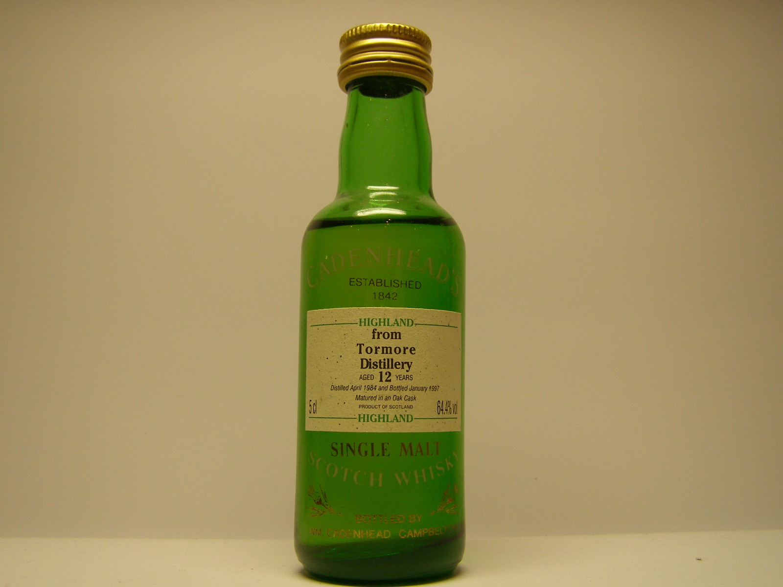 HSMSW 12yo 1984-1997 "Cadenhead´s" 5cl 64,4%vol